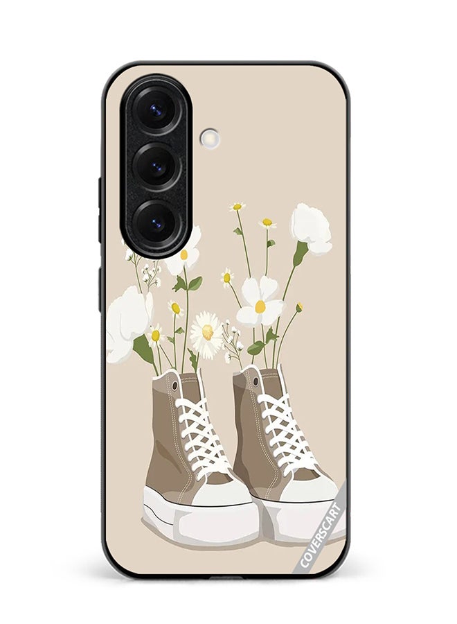 Protective Case Cover For Samsung Galaxy S24 Flower In Sneakers Design Multicolour