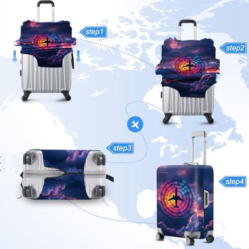 ANNA QUEEN Travel Luggage Cover Suitcase Protector Suitcase Cover Anti-Scratch,Stretchable Luggage Travel Bag Cover Washable - Image 5