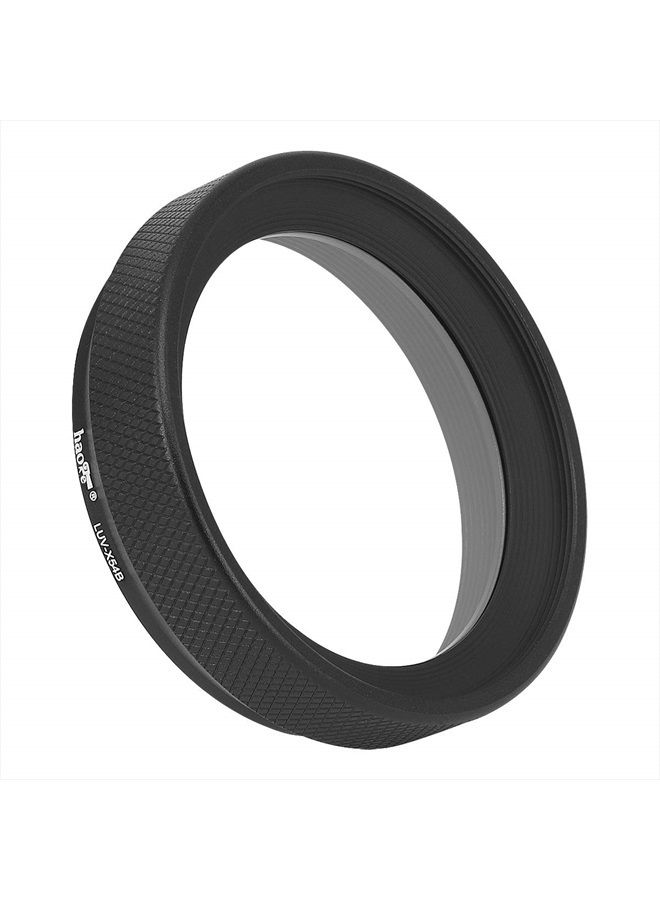 Haoge LUV-X54B Metal Lens Hood with MC UV Protection Multicoated Ultraviolet Lens Filter for Fujifilm Fuji X100V Camera Black - Image 1