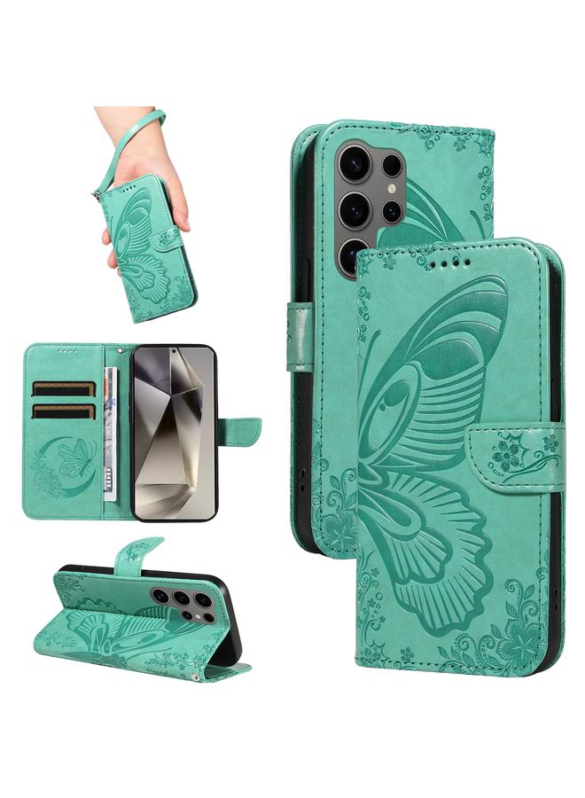 S-TOP Case For Samsung Galaxy S25 Ultra 5G Swallowtail Butterfly Embossed Leather Phone Case - Image 1
