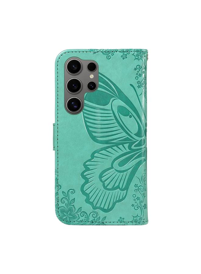 S-TOP Case For Samsung Galaxy S25 Ultra 5G Swallowtail Butterfly Embossed Leather Phone Case - Image 3