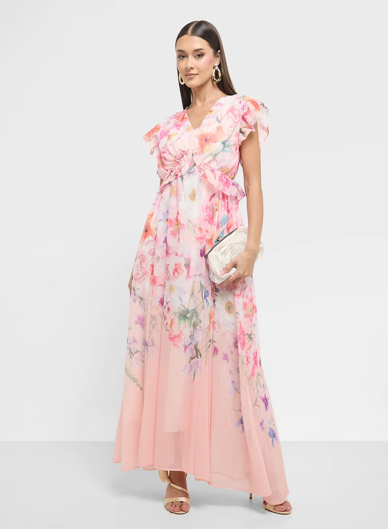 ELLA Floral Chiffon Dress