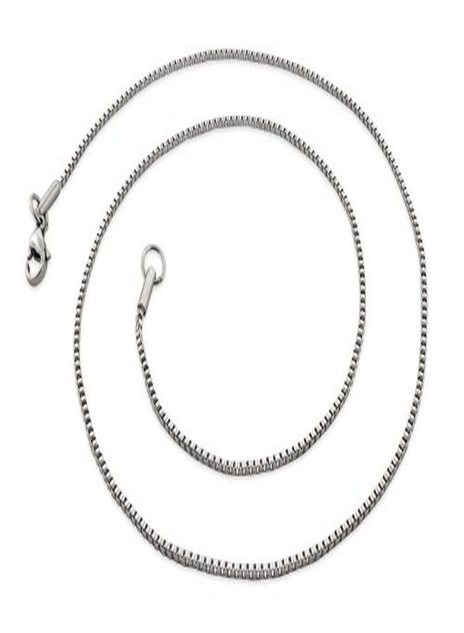 SilverCloseOut Stainless Steel Box Chain Necklace 1.5MM - 30" - Image 3
