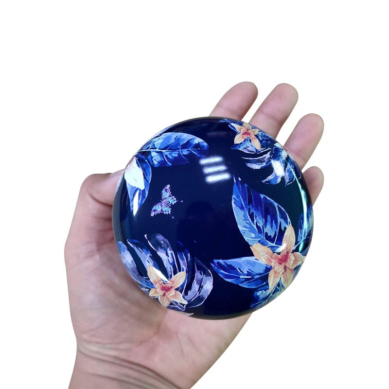 Topwon علبة بودرة توب وون 3.15" مع فوف، خالية من BPA، حاوية فوفات بودرة ناعمة، علبة بودرة جافة فضفاضة للنساء والأطفال، للاستخدام في السفر والمنزل، زهور زرقاء - Image 3