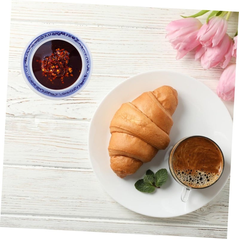 Blue White Porcelain Seasoning Plates 3pcs Multipurpose Sauce Storage Holder - Image 4