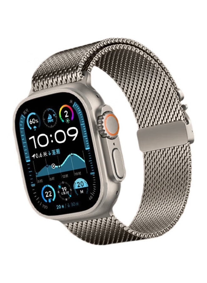 BHO Titanium Metal Milanese Watch Band With Parachute Buckle For Apple Watch S10/Ultra2, Iwach S9/8/7/6/Se - Image 3