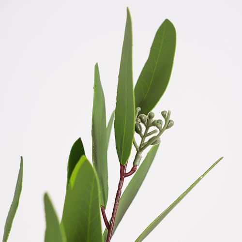 Melorca&Guilla Artificial Plants,3PCS 33" Faux Eucalyptus Stems Green Faux Branches for Vase,Fake Eucalyptus Artificial Eucalyptus Decor for Shop Garden Office Home Décor (3, Eucalyptus) - Image 5