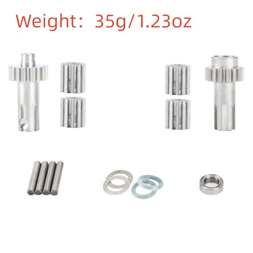 SDSLD Metal Differential Outdrives Set for 110 18 Scale Vehicles Upgrade for Arrma Bigrock Granite Kraton Outcast Senton Vorteks Infraction Typhon Vendetta AR310775 ARAC3999 Silver - Image 5