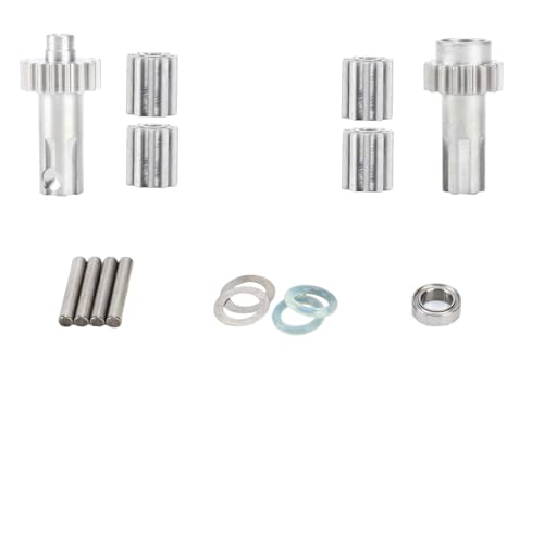 SDSLD Metal Differential Outdrives Set for 110 18 Scale Vehicles Upgrade for Arrma Bigrock Granite Kraton Outcast Senton Vorteks Infraction Typhon Vendetta AR310775 ARAC3999 Silver - Image 1
