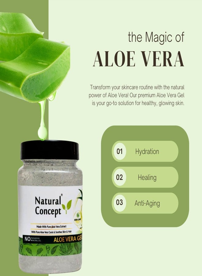 Natural Concept Aloevera Gel for Face Hair Skin 500gm | Non Toxic Organic Aloevera Extracted White Gel | Removes Pimples, Instant Glow, Removes Excess Oil, Non Sticky | Pack of 2 - Image 5