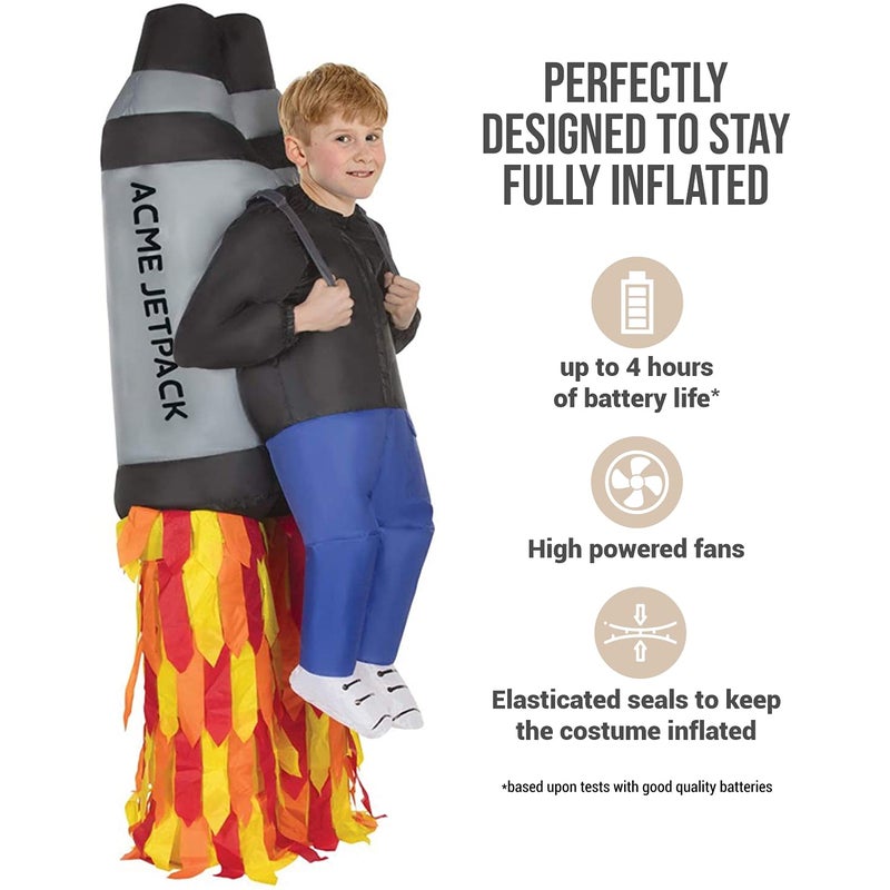 Morph Jet Pack Inflatable Costume Kids, Blow Up Costumes for Kids, Boys Inflatable Costume - Image 2