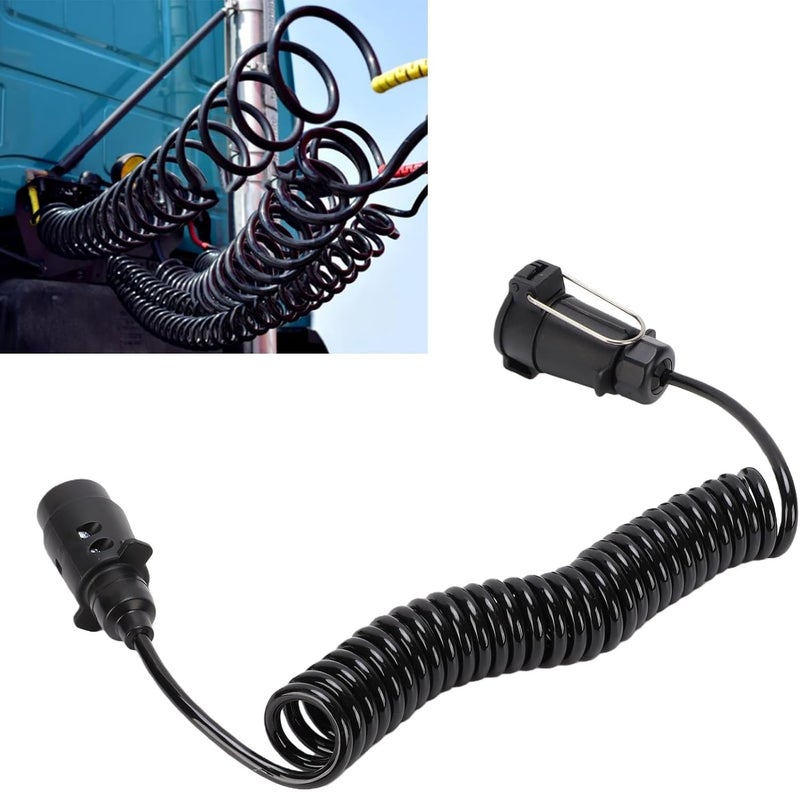 Tbest 7 Pin Trailer Extension Cord Heavy Duty Durable 9.84FT Length Gooseneck Trailers Truck Bed Electrical Wire for RVs Campers Universal Fit Metal Plastic Construction - Image 5