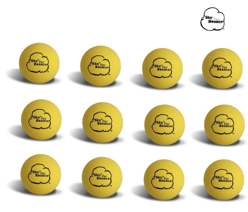 Sky Bounce Color Rubber Handballs for Recreational Handball, Stickball, Racquetball, Catch, Fetch, and Many More Games, 2 1/4-Inch, Yellow, 12 Count - Image 3