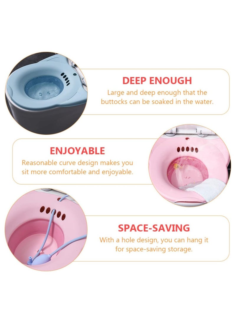 Generic Healifty Bidet Bidet 1set Basin Squat Compact Premium Cleansing Bowl Foldable Soaking Flusher Pregnant Women Sitz Supplies Care Woman Hemorrhoid Lightweight Washing Toilet Portable  - Image 2