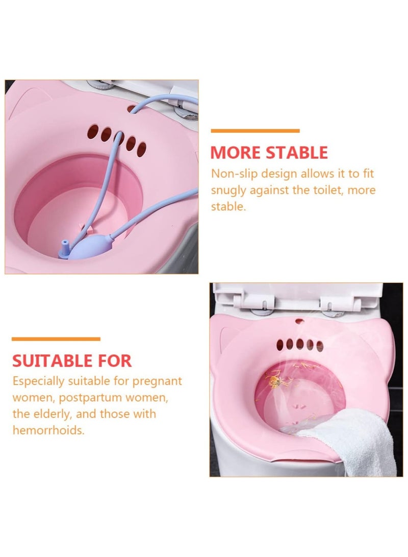Generic Healifty Bidet Bidet 1set Basin Squat Compact Premium Cleansing Bowl Foldable Soaking Flusher Pregnant Women Sitz Supplies Care Woman Hemorrhoid Lightweight Washing Toilet Portable  - Image 3