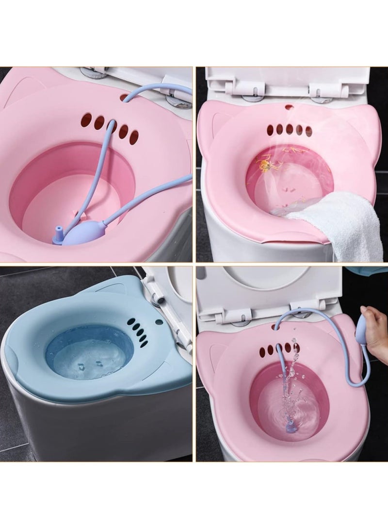 Generic Healifty Bidet Bidet 1set Basin Squat Compact Premium Cleansing Bowl Foldable Soaking Flusher Pregnant Women Sitz Supplies Care Woman Hemorrhoid Lightweight Washing Toilet Portable  - Image 4