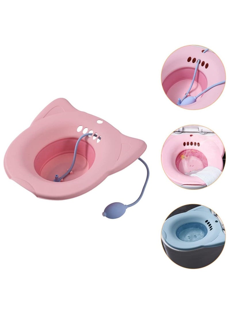 Generic Healifty Bidet Bidet 1set Basin Squat Compact Premium Cleansing Bowl Foldable Soaking Flusher Pregnant Women Sitz Supplies Care Woman Hemorrhoid Lightweight Washing Toilet Portable  - Image 5