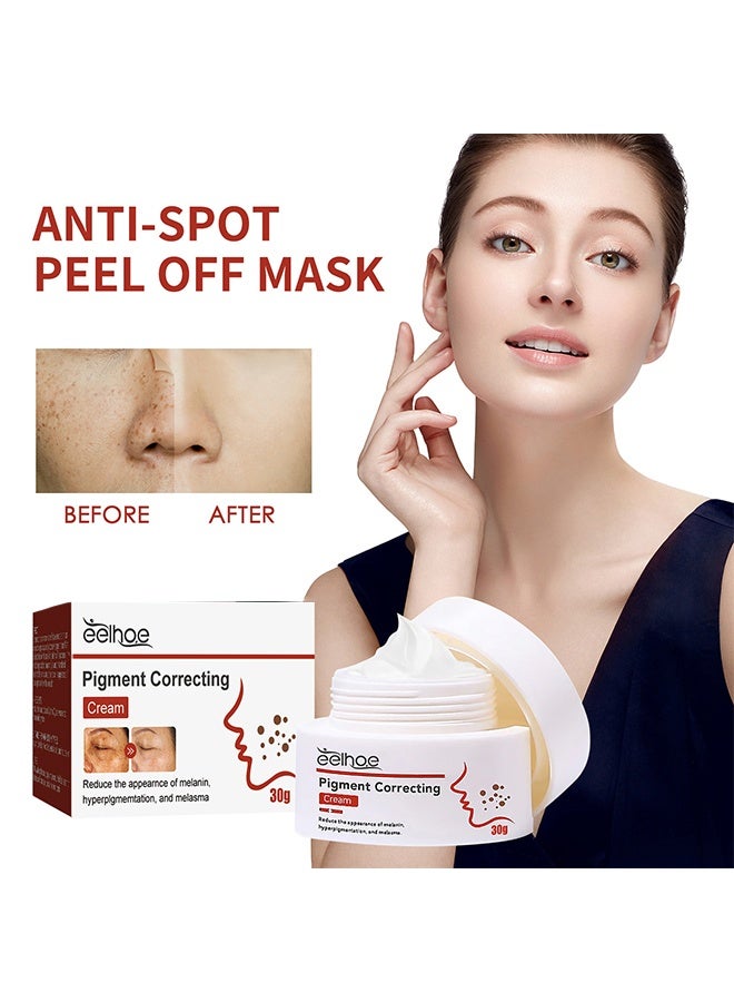 EELHOE Pigment Correcting Cream, Freckles Removal Cream Pigment Correcting Serum Remove Melasma Age Spots Sunspots Whitening Freckle Removing Cream Effective Brightening Essence Remove Pigment Melanin 30g - Image 2