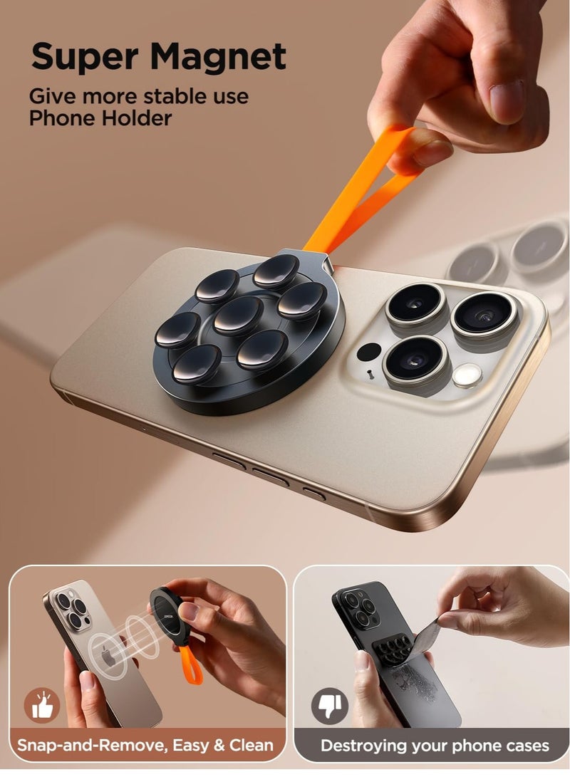 Excefore Silicone Suction Phone Case Grip Stand Holder, Hands-Free Cell Phone Accessory Holder, Magnetic Suction Cup Phone Stand, Suitable for iPhone 15 Pro Max, Selfies and Tiktok Videos  - Image 4