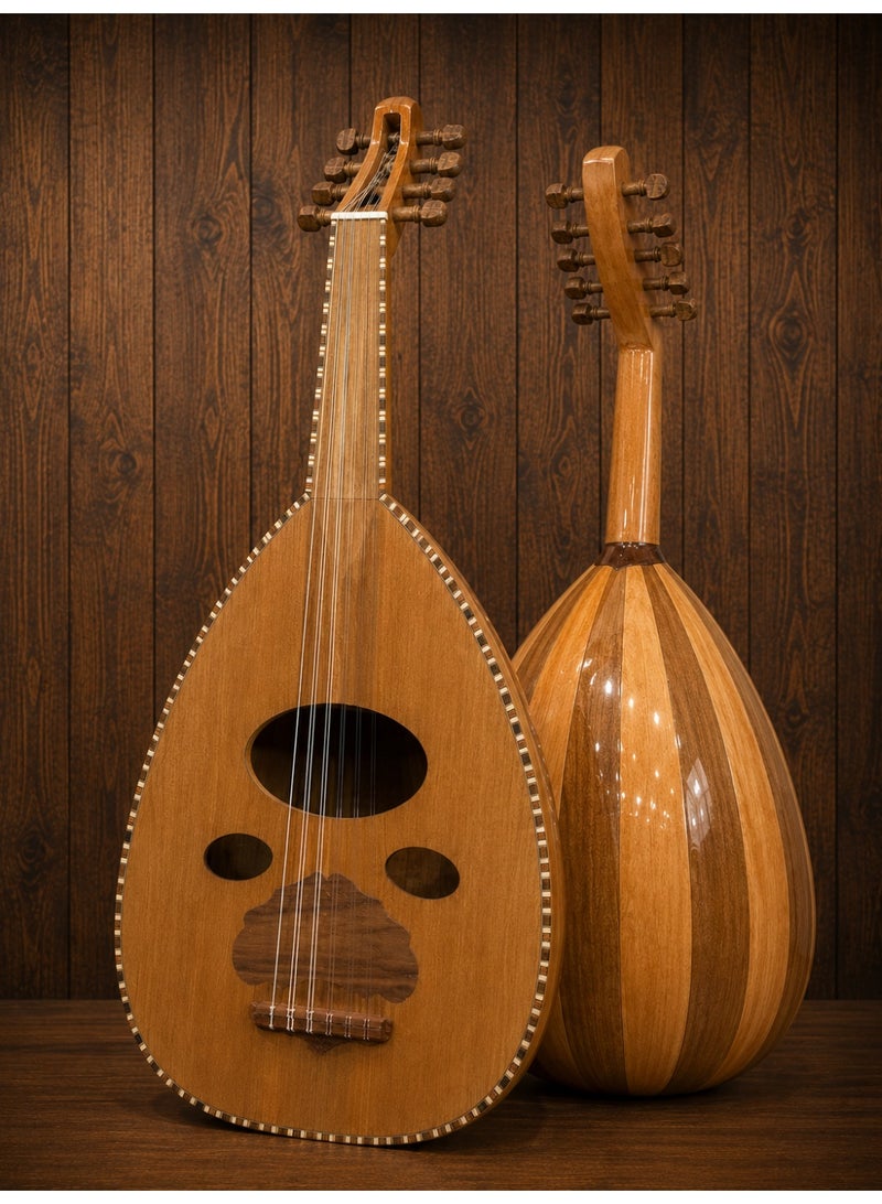 Syrian Ziryab Musical Oud Iraqi Model Cedar Top Walnut & Beech Back