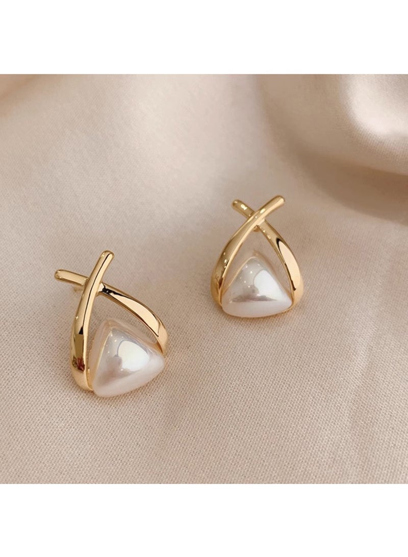 Aurafly Fashionable And Simple Dangle Earrings, Versatile Earrings, French Retro Hepburn Style Earrings - Image 1