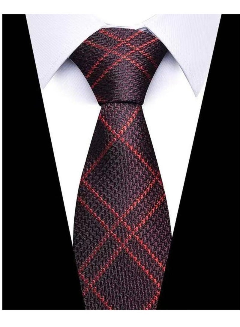 Multicolor Checkered Patterned Necktie Suit Gift Box Set - Image 4
