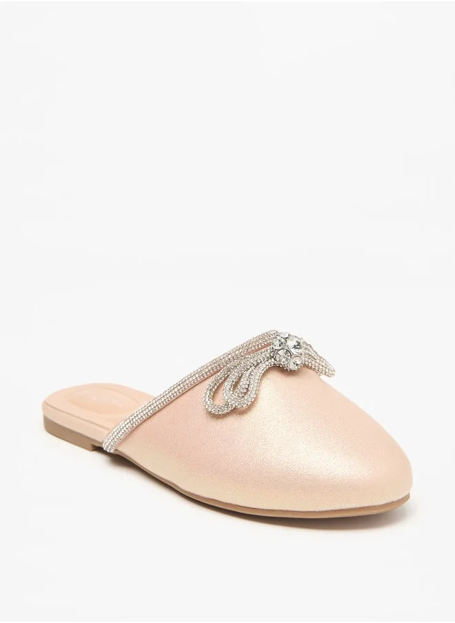 سيليست Girls' Embellished Slip-On Ballerina Shoes