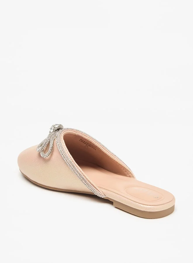 سيليست Girls' Embellished Slip-On Mule Shoes