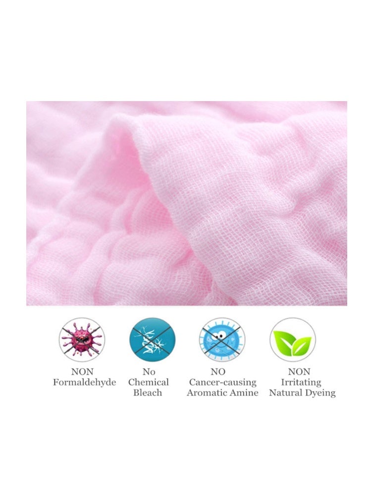 SKY-TOUCH SKY TOUCH 5pcs Muslin Baby Washcloths and Towels, Natural Organic Cotton Baby Washcloths, Soft Newborn Baby Towel and Muslin Washcloth for Sensitive Skin, Multicolor,30x30cm - Image 3
