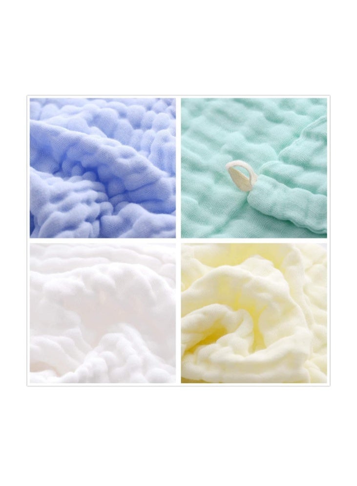 SKY-TOUCH SKY TOUCH 5pcs Muslin Baby Washcloths and Towels, Natural Organic Cotton Baby Washcloths, Soft Newborn Baby Towel and Muslin Washcloth for Sensitive Skin, Multicolor,30x30cm - Image 4