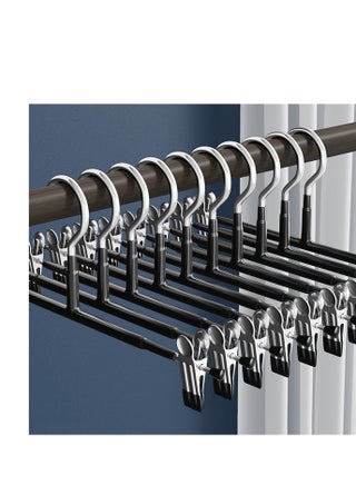 Pants Hangers with Clips, Skirt Hangers, Adjustable Clip Hangers Non Slip, Metal Adult Baby Kids Space Saving Clothes Hangers for Closet Shorts Bottom Jeans Trouser Leggings 10Pack - pzsku/Z1A2CBF9091106E93643DZ/45/_/1675416177/031ea146-44bb-4a1b-823c-ef556ac9e24e