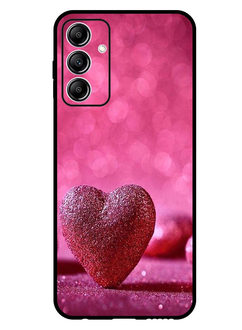 Theodor Protective Case Anti Scratch Shock Proof Bumper Cover For Samsung Galaxy A15 Dark Pink Gliter Heart - Image 1