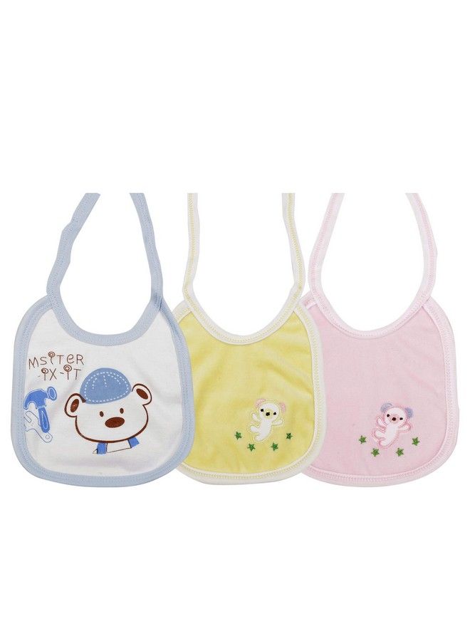 Uber World Cotton Waterproof Baby Bibs Feeding And Drooling (Medium Multicolor 3 Piece) - Image 2