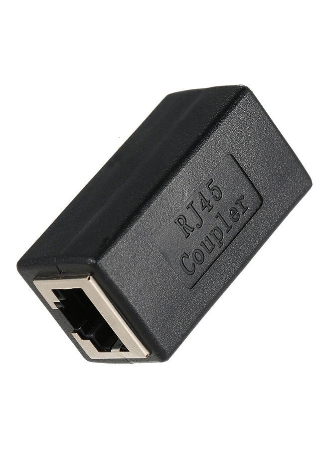 NIBEMINENT Female To RJ45 In-Line Coupler Adapter Black - Image 1