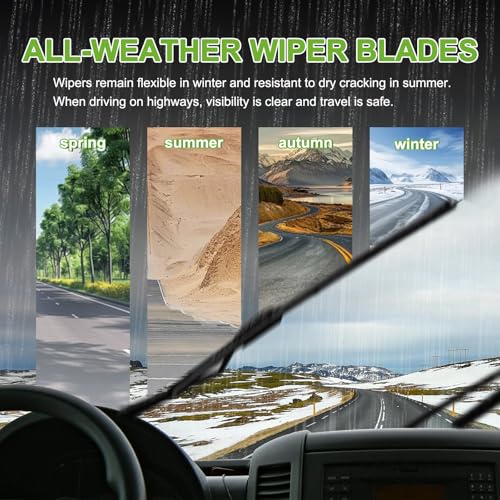 PARRATI® Windshield Wipers for Dodge Grand Caravan 2008-2020,26"+20" Front and 16" Rear,OEM Replacement Wiper Blades,Quiet & Streak-Free(Set of 3) - Image 4