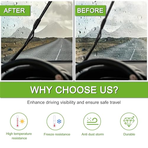 PARRATI® Windshield Wipers for Dodge Grand Caravan 2008-2020,26"+20" Front and 16" Rear,OEM Replacement Wiper Blades,Quiet & Streak-Free(Set of 3) - Image 3