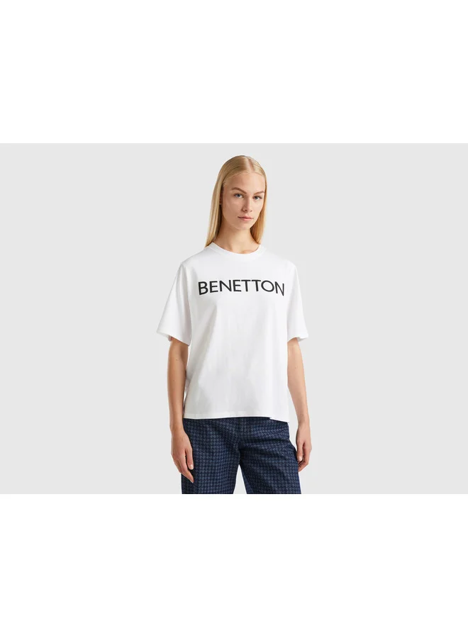 UNITED COLORS OF BENETTON  T-Shirt With Logo Text  | Best Price UAE