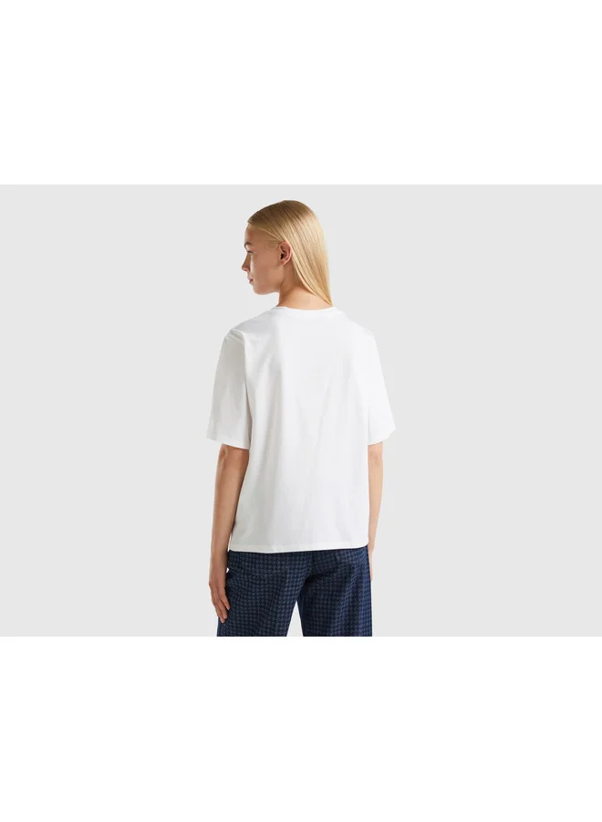 UNITED COLORS OF BENETTON  T-Shirt With Logo Text  | Best Price UAE