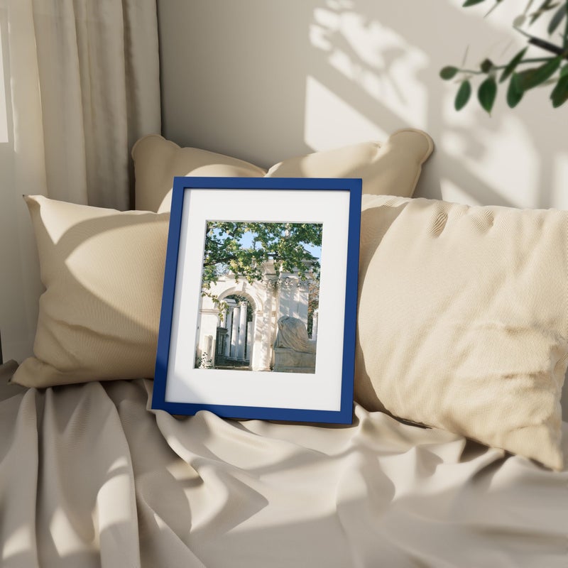 Vittanly 11x14 Picture Frame, Engineered Wood with Shatter Resistant Plexiglass, Display Pictures 8x10 with Mat or 11x14 without Mat, Photo Frame for Wall Mounting, Royal Blue, 1 Pack - Image 2