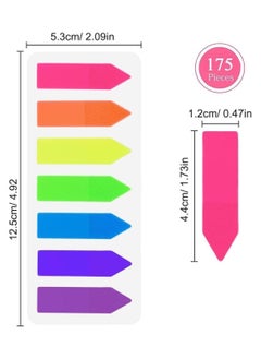 MARKQ 175 Pcs Arrow Page Markers, Post-It Sticky Notes Tab, Index Tab Flags for Home School Office Supplies (7 colors)  - Image 5