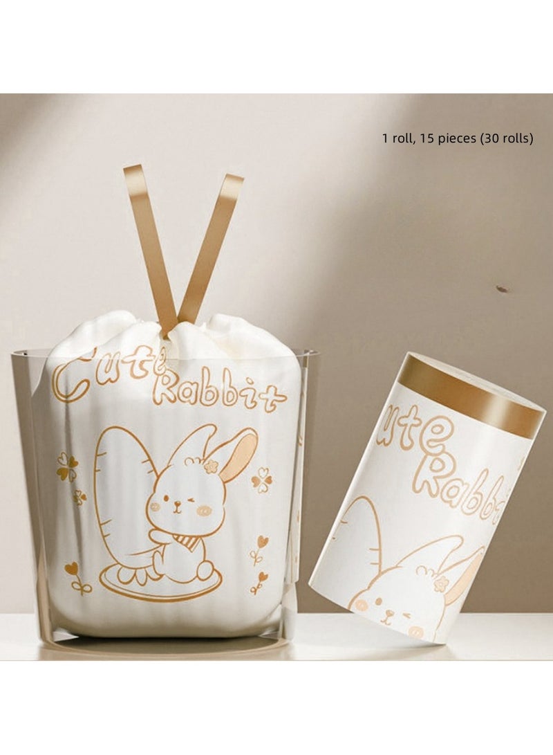 EBMINI Drawstring Style Garbage Bag Hand-held Thickened Printed Garbage Bag Printed  - Image 1