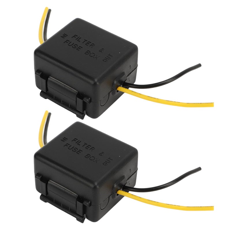 Fydun Car Power Filter Noise Ground Loop Isolator Car Audio Noise Filter 12V Car Stereo Audio Filter Noise Isolation Reducer for Stereo Audio Radio Amplifier Amp Speaker - Image 2