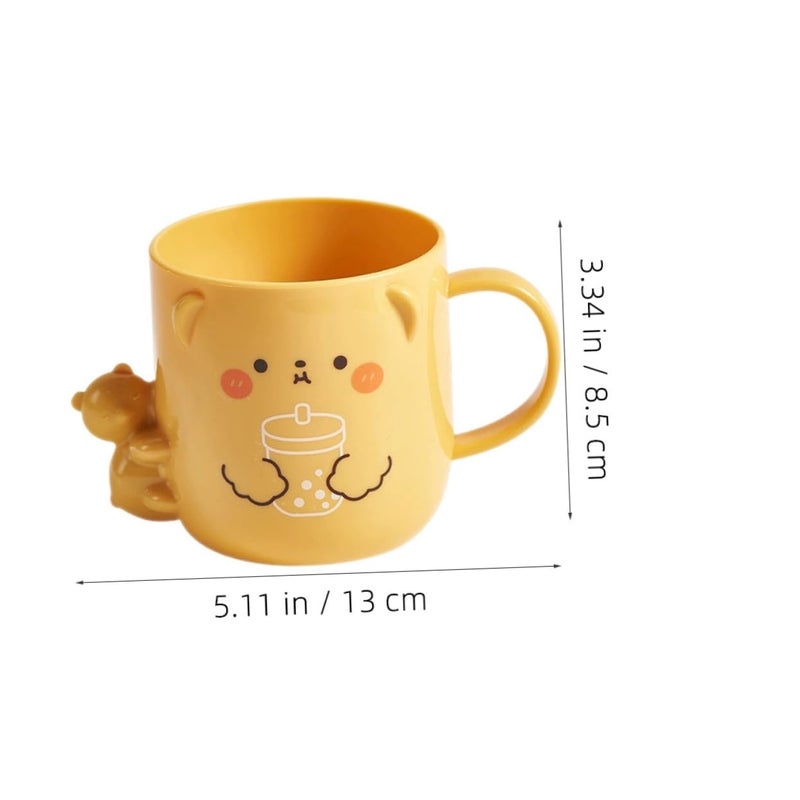 Kids Cartoon Toothbrush Mouthwash Cup Set Plastic Bathroom Accessories 2 Pieces - Image 3