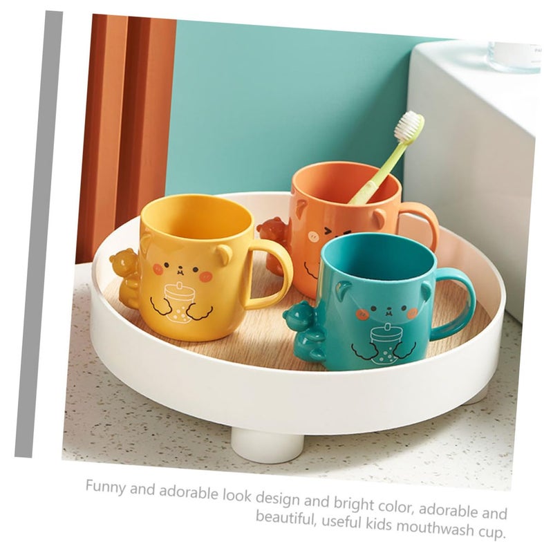 Kids Cartoon Toothbrush Mouthwash Cup Set Plastic Bathroom Accessories 2 Pieces - Image 4