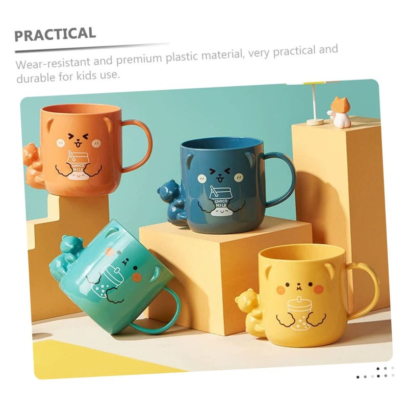 Kids Cartoon Toothbrush Mouthwash Cup Set Plastic Bathroom Accessories 2 Pieces - Image 5