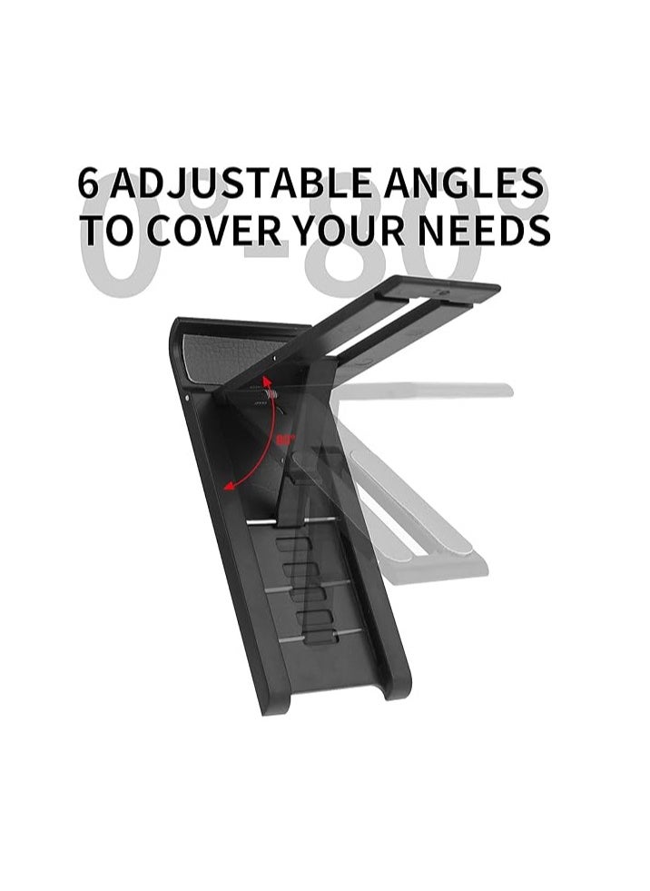 Earldom Earldom Foldable Mini Cell Phone Stand, Adjustable Mobile Phone Holder for Desk Multi Angle Tablet Stand (Black)  - Image 2