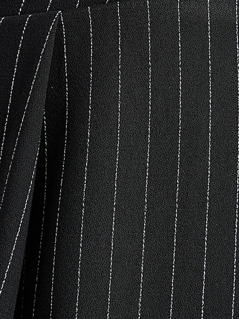 HICCUP Wide-Leg Striped Pleated Pants