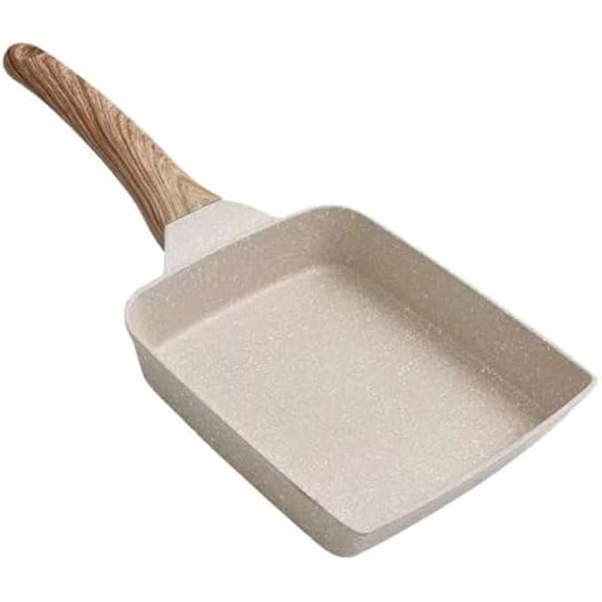 Baboies Tamagoyaki Pan Nonstick Oven Safe Japanese Omelette Pan With Detachable Handle All Stovetops Compatible White Tamagoyaki - Image 2