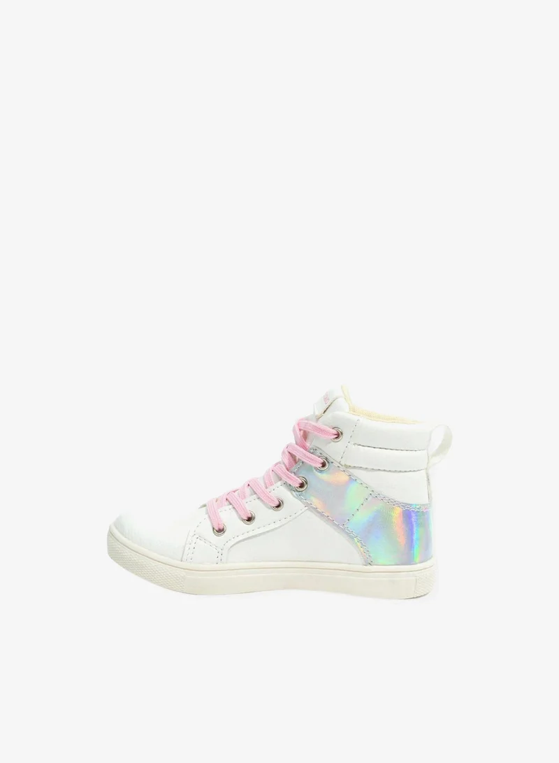 BOLD&KO Kids Gabriella High Top Lace Up Sneakers