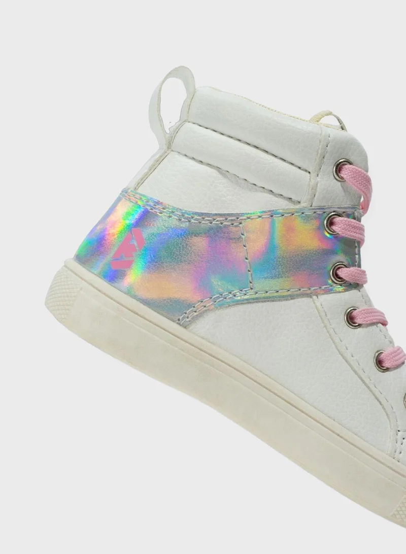 بولد اند كو Kids Gabriella High Top Lace Up Sneakers